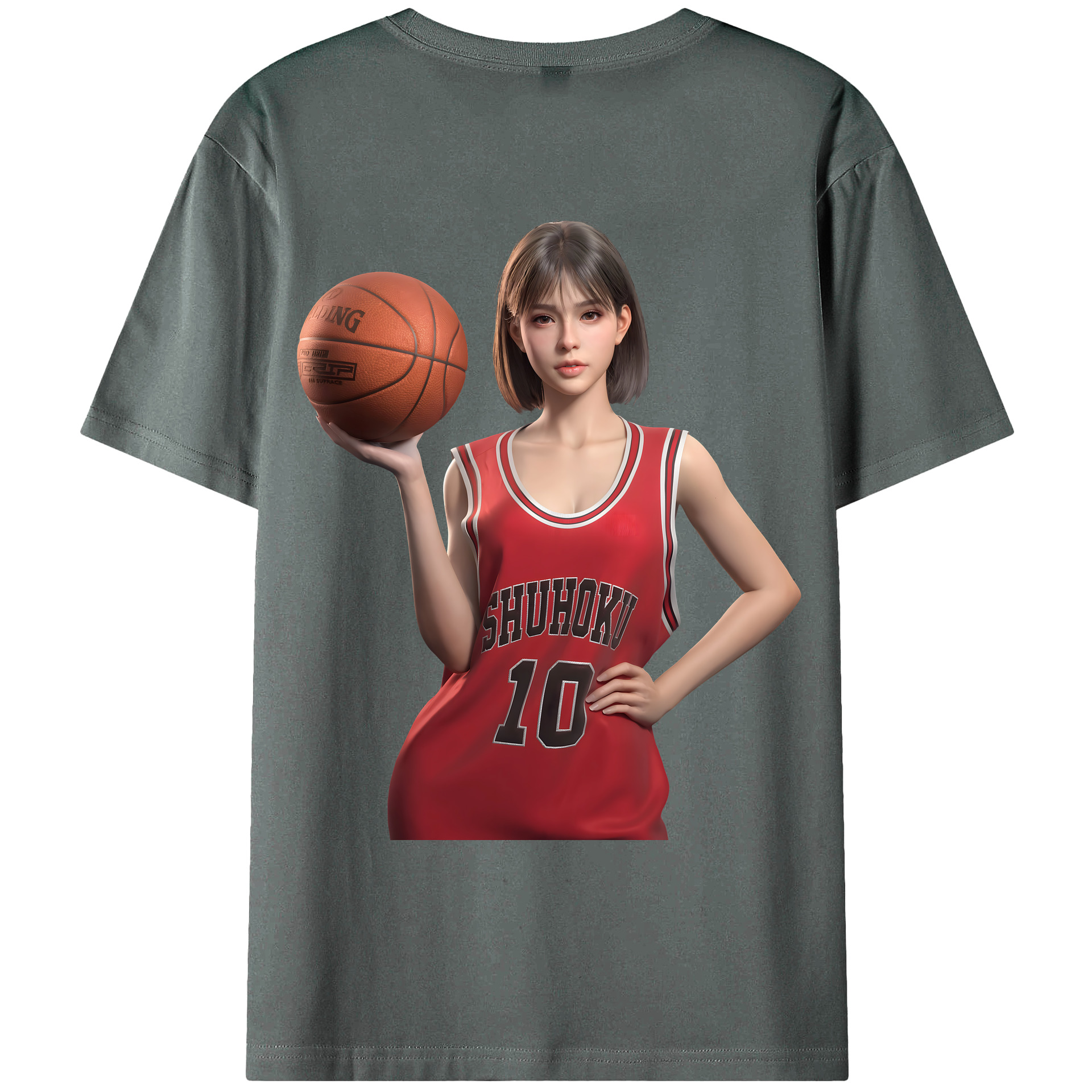 （画像用） SLAM DUNK／スラムダンク 綿100％ メンズ半袖Tシャツ（バックプリント） 通気性